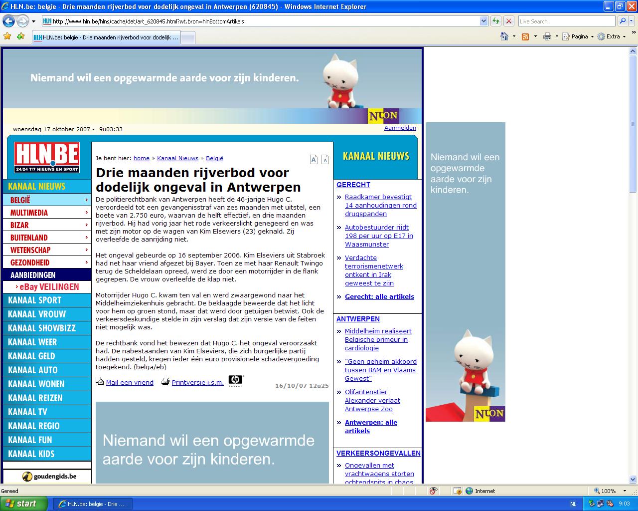 08 Het Laatste Nieuws Online (17 10 2007)